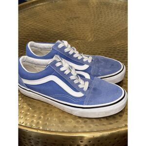 Vans Old Skool Blue White Canvas Men's Skate Casual Lace Up Sneakers